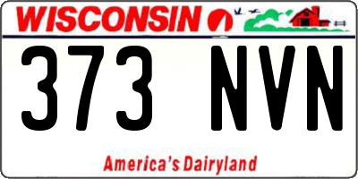 WI license plate 373NVN