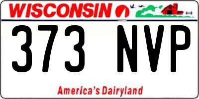 WI license plate 373NVP