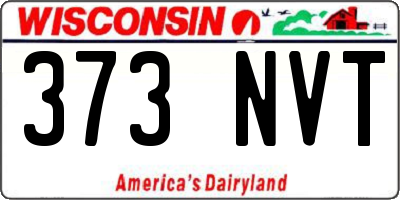 WI license plate 373NVT
