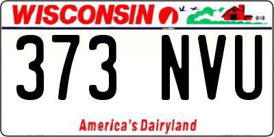 WI license plate 373NVU