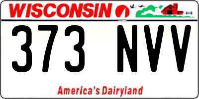 WI license plate 373NVV