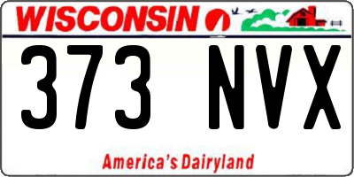 WI license plate 373NVX