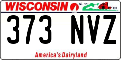 WI license plate 373NVZ