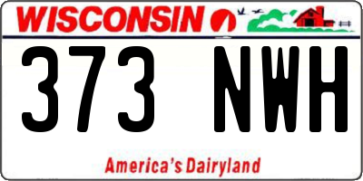 WI license plate 373NWH