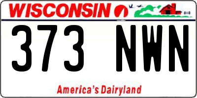 WI license plate 373NWN