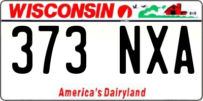 WI license plate 373NXA