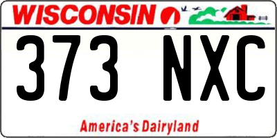 WI license plate 373NXC