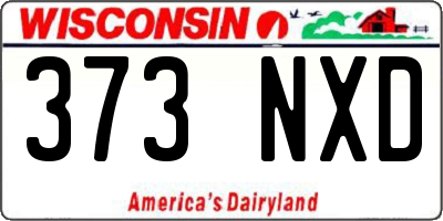 WI license plate 373NXD