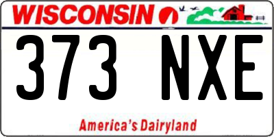 WI license plate 373NXE