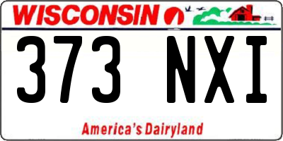 WI license plate 373NXI