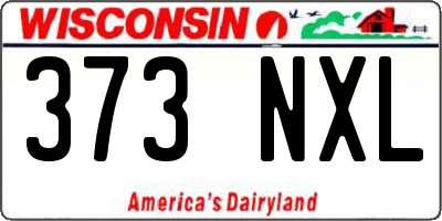 WI license plate 373NXL
