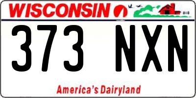 WI license plate 373NXN