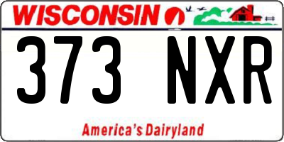WI license plate 373NXR