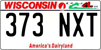 WI license plate 373NXT