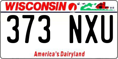 WI license plate 373NXU