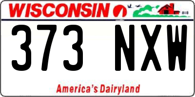 WI license plate 373NXW