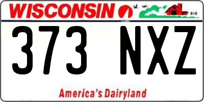 WI license plate 373NXZ
