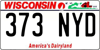 WI license plate 373NYD