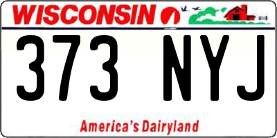 WI license plate 373NYJ
