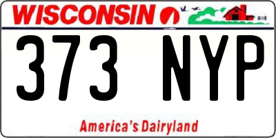 WI license plate 373NYP