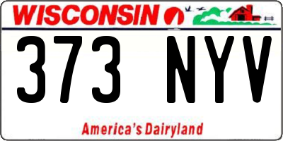 WI license plate 373NYV