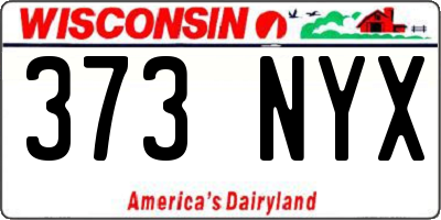 WI license plate 373NYX