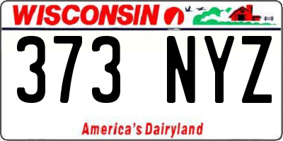 WI license plate 373NYZ