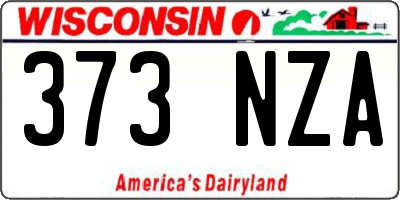 WI license plate 373NZA