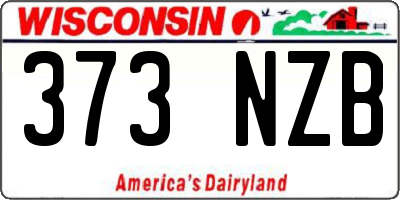 WI license plate 373NZB