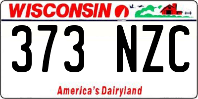 WI license plate 373NZC