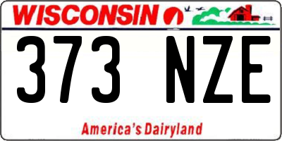 WI license plate 373NZE