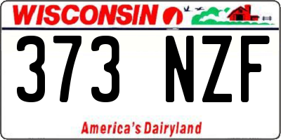 WI license plate 373NZF