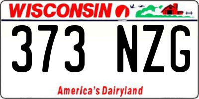 WI license plate 373NZG
