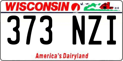 WI license plate 373NZI