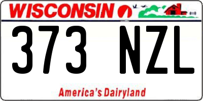 WI license plate 373NZL