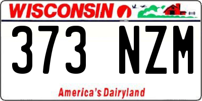 WI license plate 373NZM