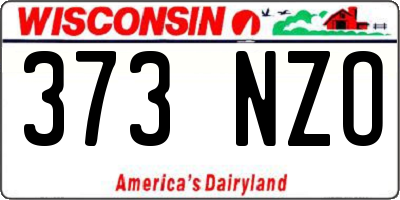 WI license plate 373NZO