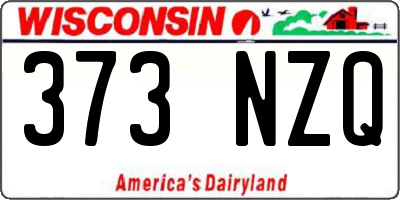 WI license plate 373NZQ