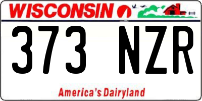WI license plate 373NZR