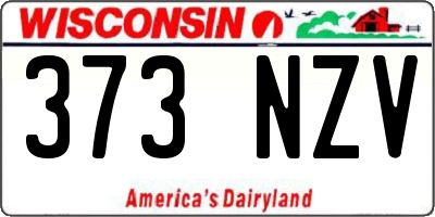 WI license plate 373NZV