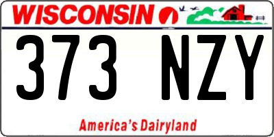 WI license plate 373NZY