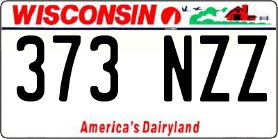 WI license plate 373NZZ