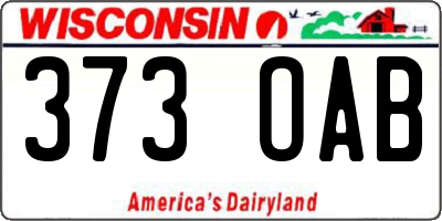 WI license plate 373OAB