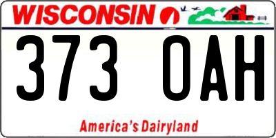 WI license plate 373OAH