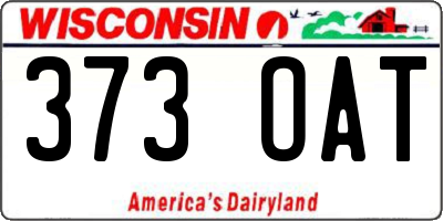 WI license plate 373OAT