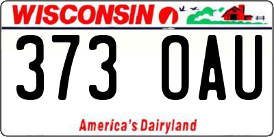 WI license plate 373OAU