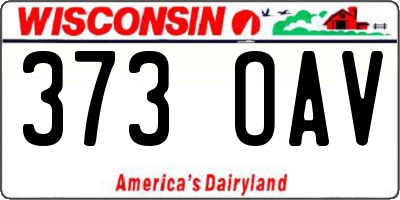WI license plate 373OAV