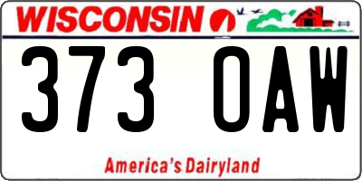 WI license plate 373OAW