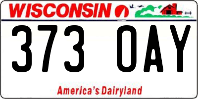 WI license plate 373OAY