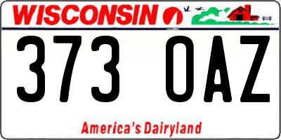 WI license plate 373OAZ